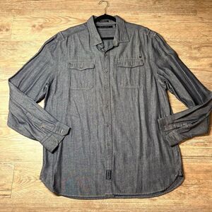 Sean John Men's Black Tailored Fit Long Sleeve Button Up‎ Shirt Size 3XL